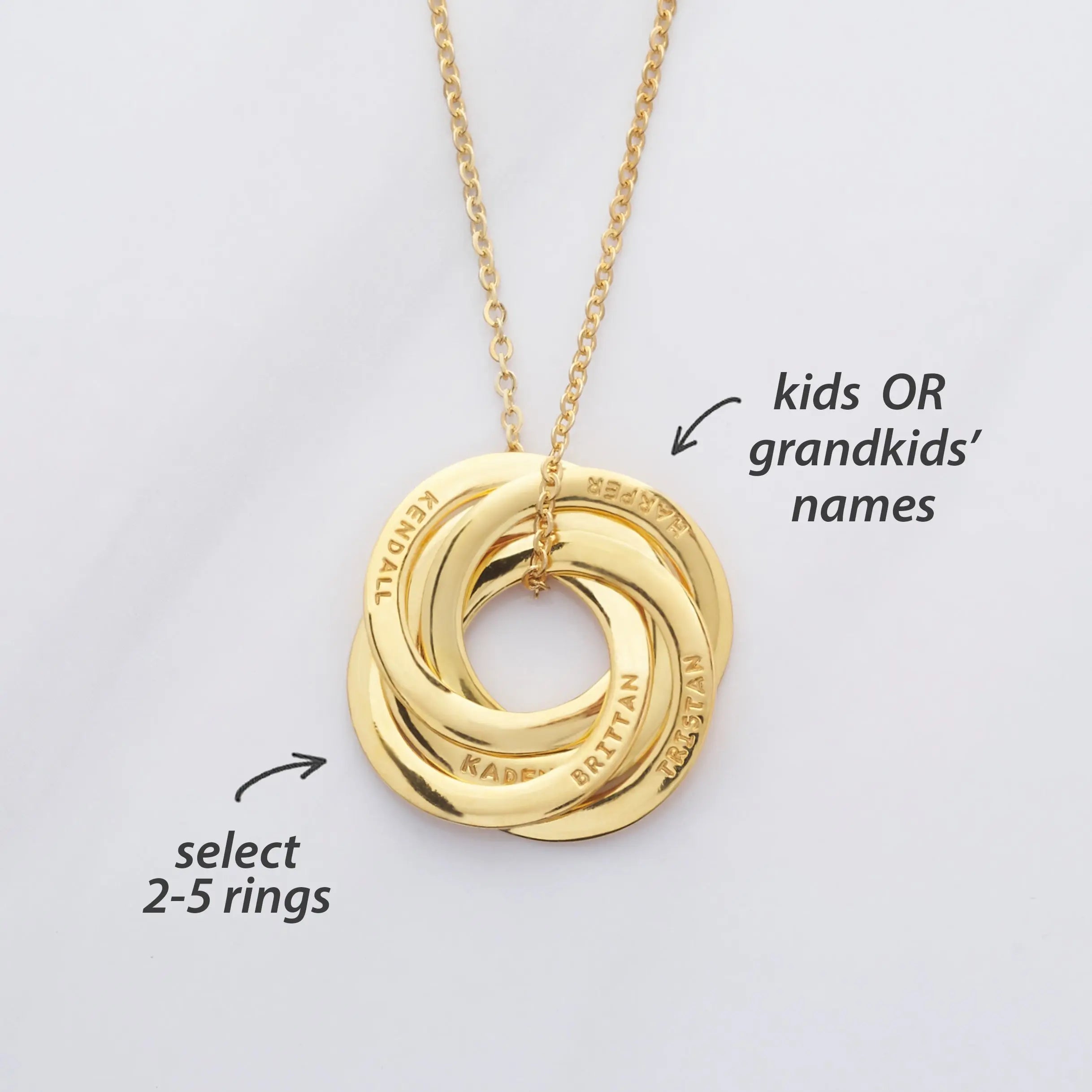 Name Necklace, Personalized Gift Family Necklace - USMJ085 Green Millie