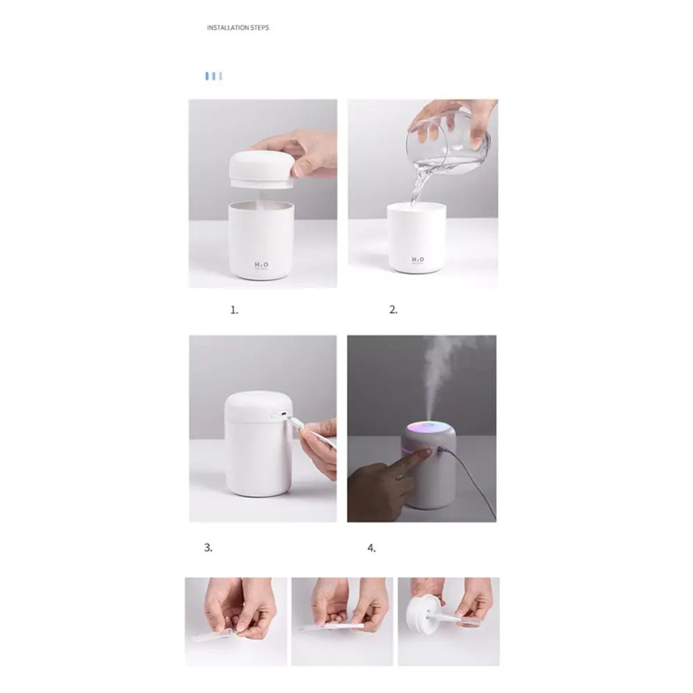 Air Humidifier Aroma Essential Oil Diffuser for Car Home - USM093 Teal Simba