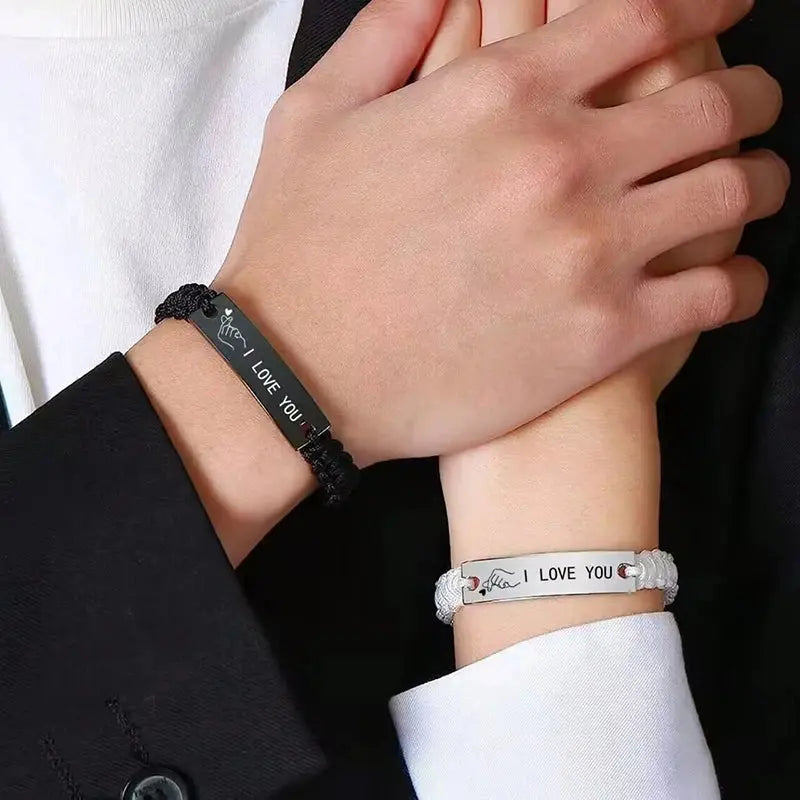 Finger Heart Couple Bracelets Set- USM001 US-GiftStore-4U
