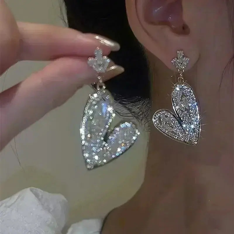 Green Crystal Golden Leaves Earrings for Women - USM003 US-GiftStore-4U