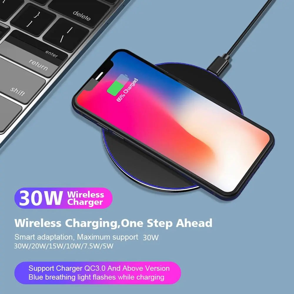Dragon W9 30W Wireless Charging Pad - USMMA092 Yellow Pandora
