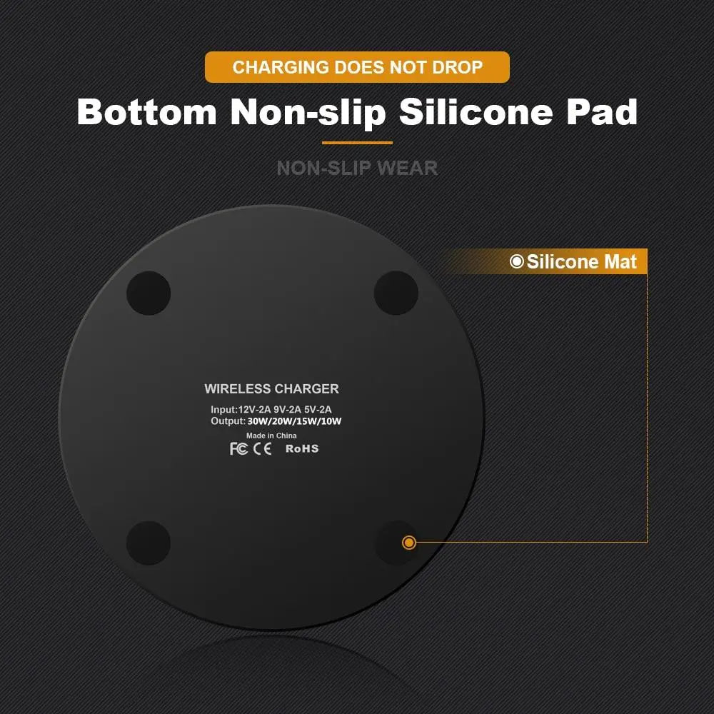 Dragon W9 30W Wireless Charging Pad - USMMA092 Yellow Pandora