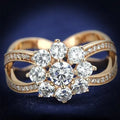 Rose Gold 925 Sterling Silver Ring - USMJ076 Turquoise Tiger